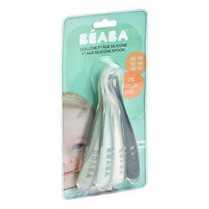 Béaba - Cucharas de silicona suave para bebés - Set de 4