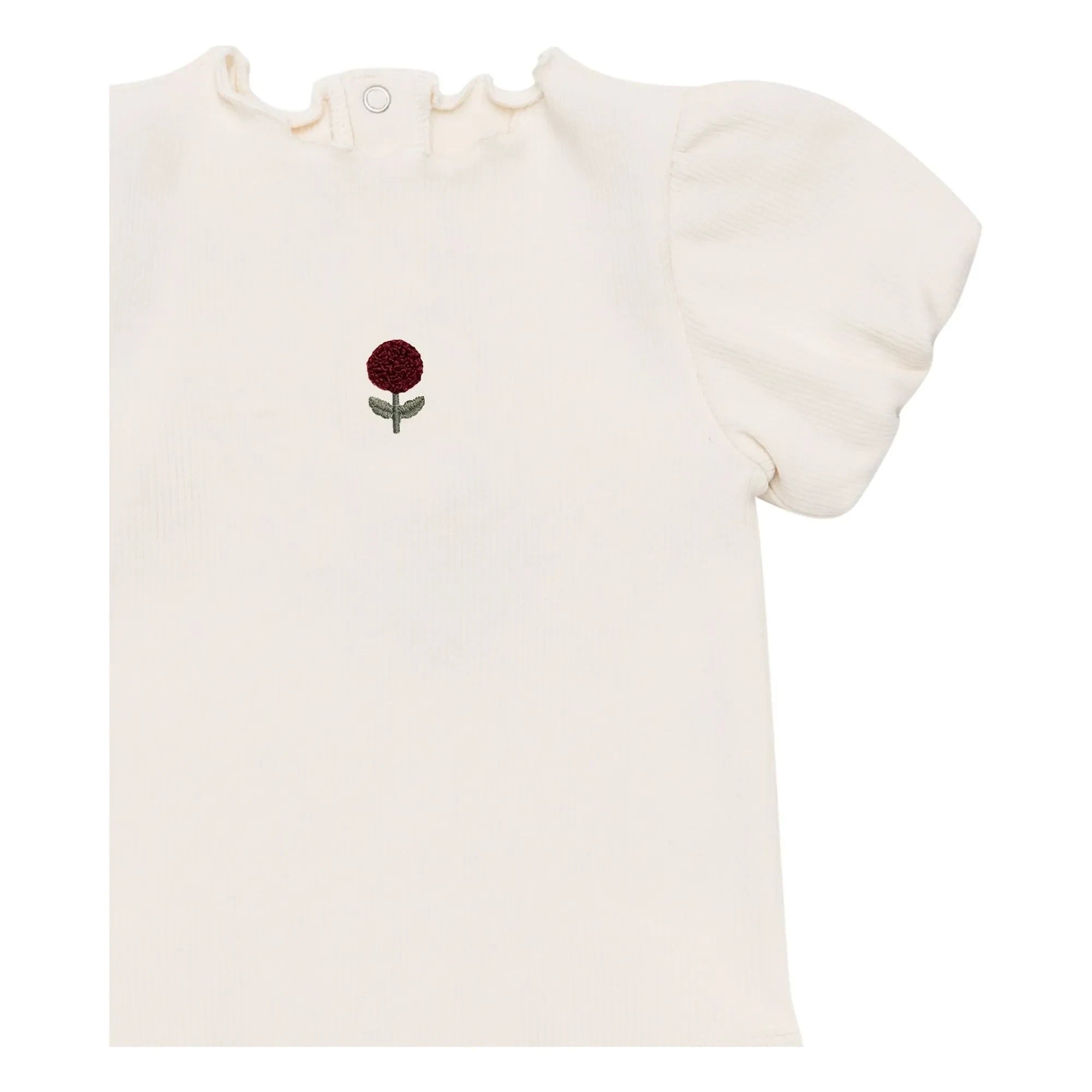Donsje - Body de algodón orgánico Nowie Fleur | Crudo
