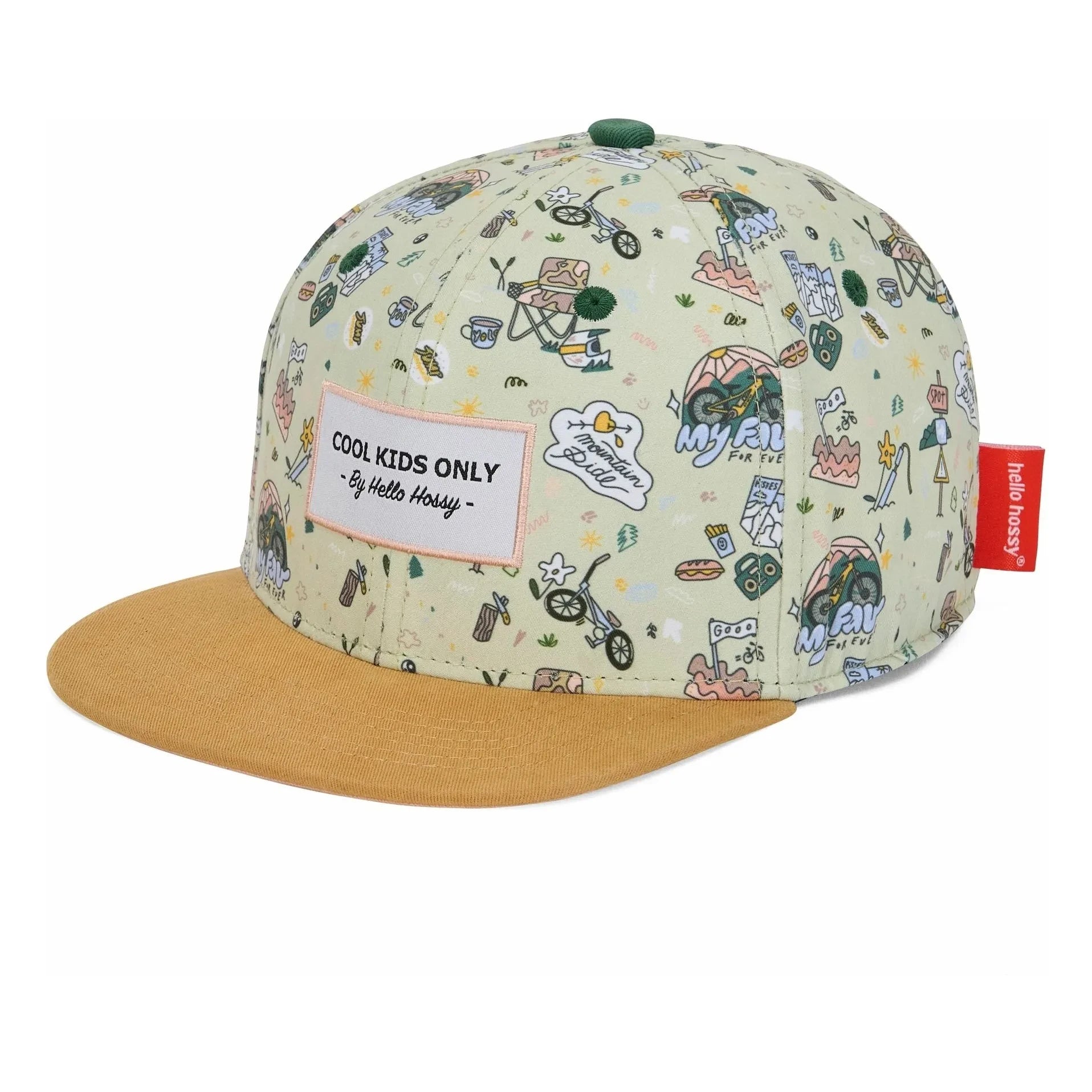 Hello Hossy - Gorra visera plana Mountain Ride fibras recicladas | Amarillo pálido