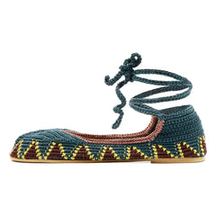 Kashura - Bailarinas planas azul pavo real | Peacock blue