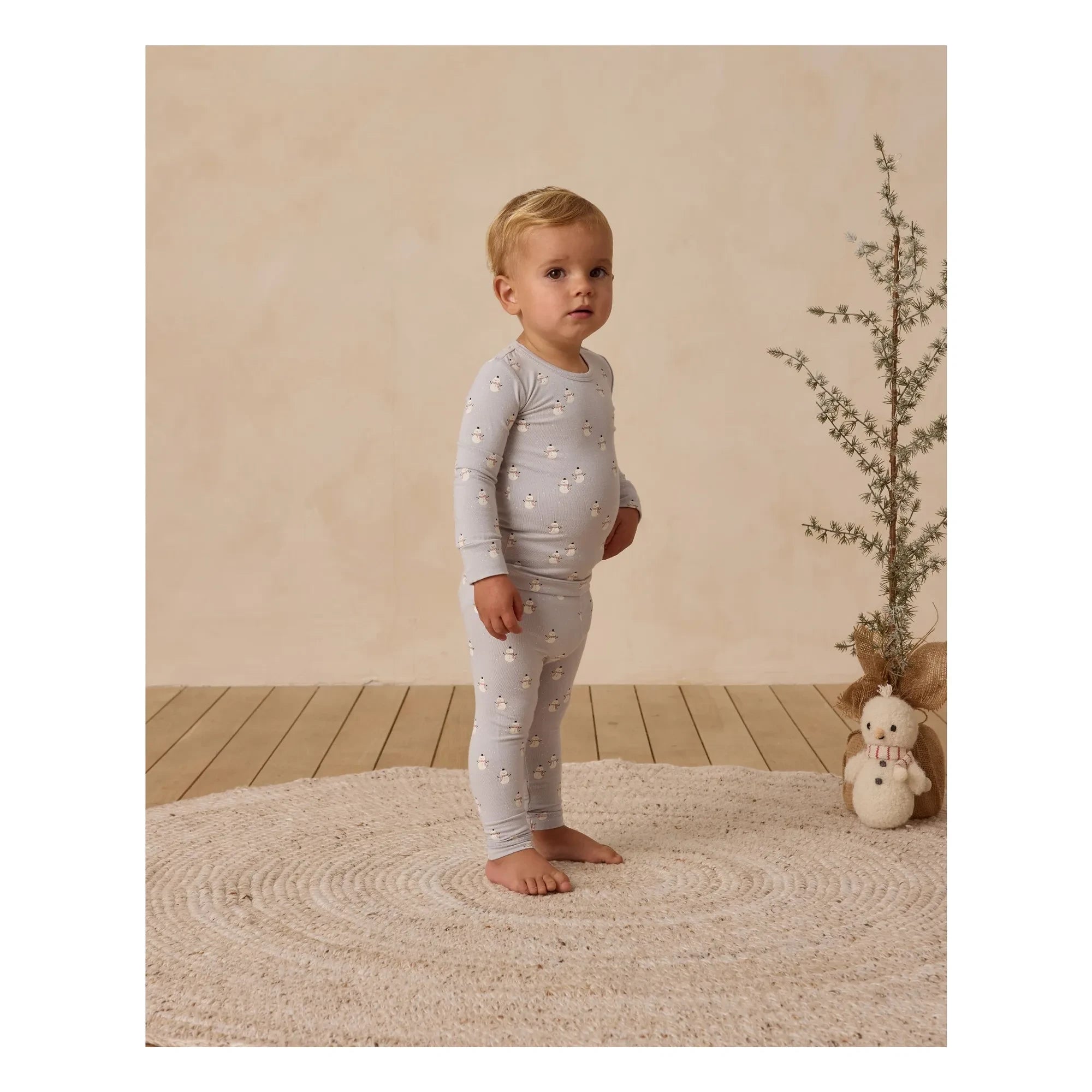 Quincy Mae - Conjunto de Pijama Muñecos de Nieve | Gris