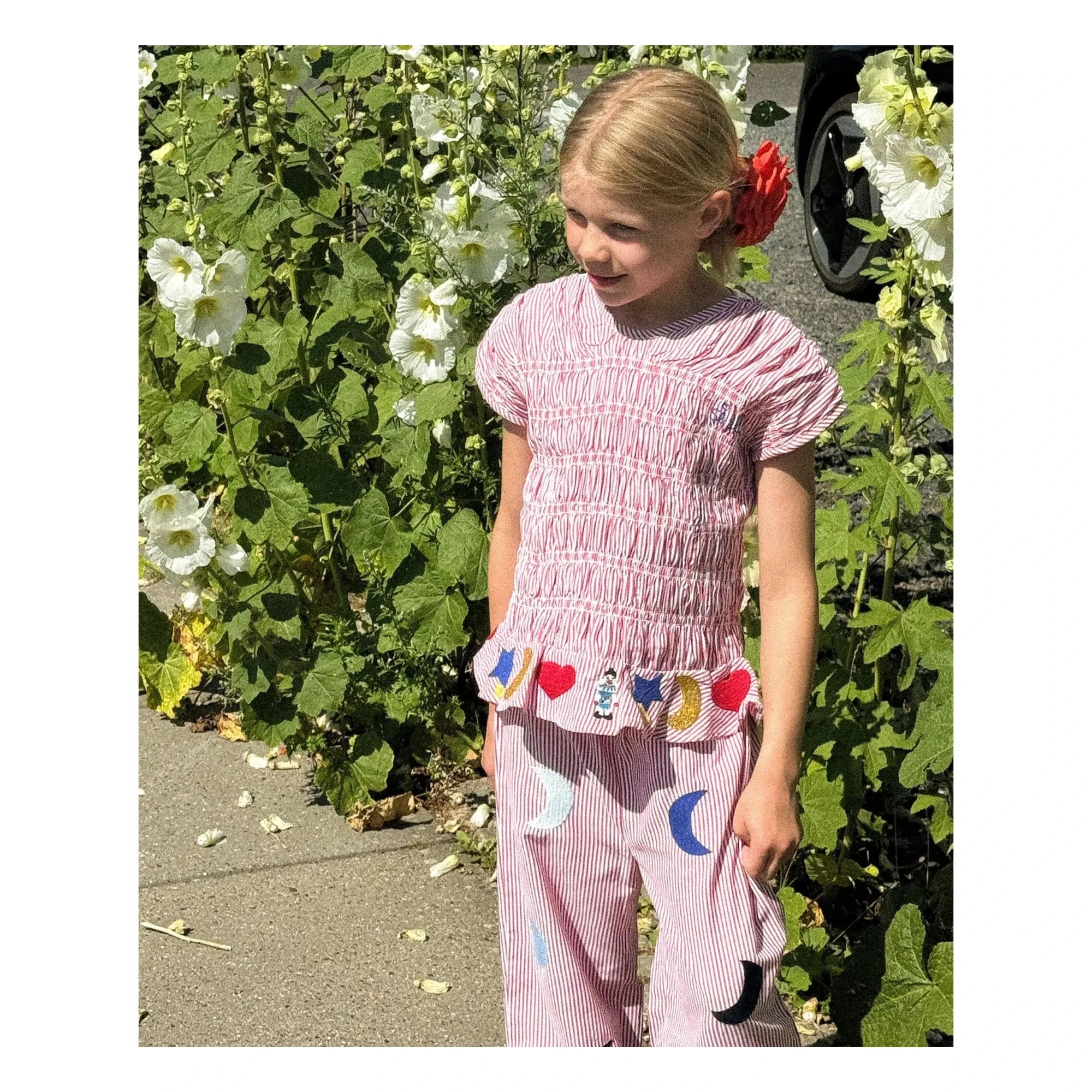 SISSEL EDELBO - Top Smocked Rayas Izquierdas - Colección Infantil | Rojo