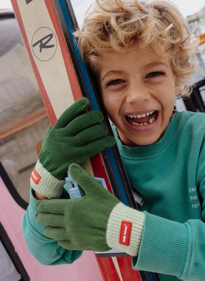 Hola Hossy - Guantes de Algodón Orgánico Prácticos | Verde