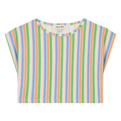 We Are Kids - Jodie Camiseta Corta Rayada de Algodón Orgánico | Rosa Pálido