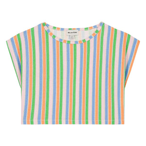 We Are Kids - Jodie Camiseta Corta Rayada de Algodón Orgánico | Rosa Pálido