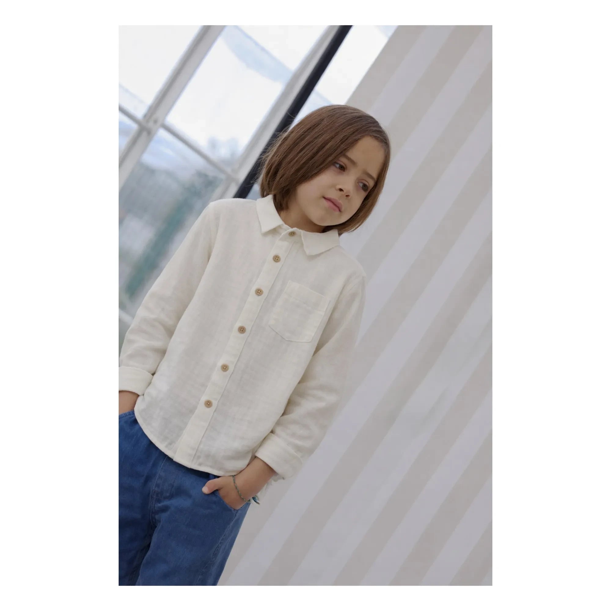 Lililotte - Camisa de muselina de algodón orgánico Constantin | Crudo