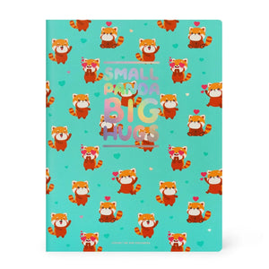 Legami - B5 Lined Defter ile Illustrated Hard Kılıf - Red Panda