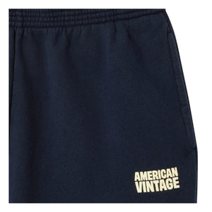 American Vintage - Jogger de algodón Plizzy | Azul marino