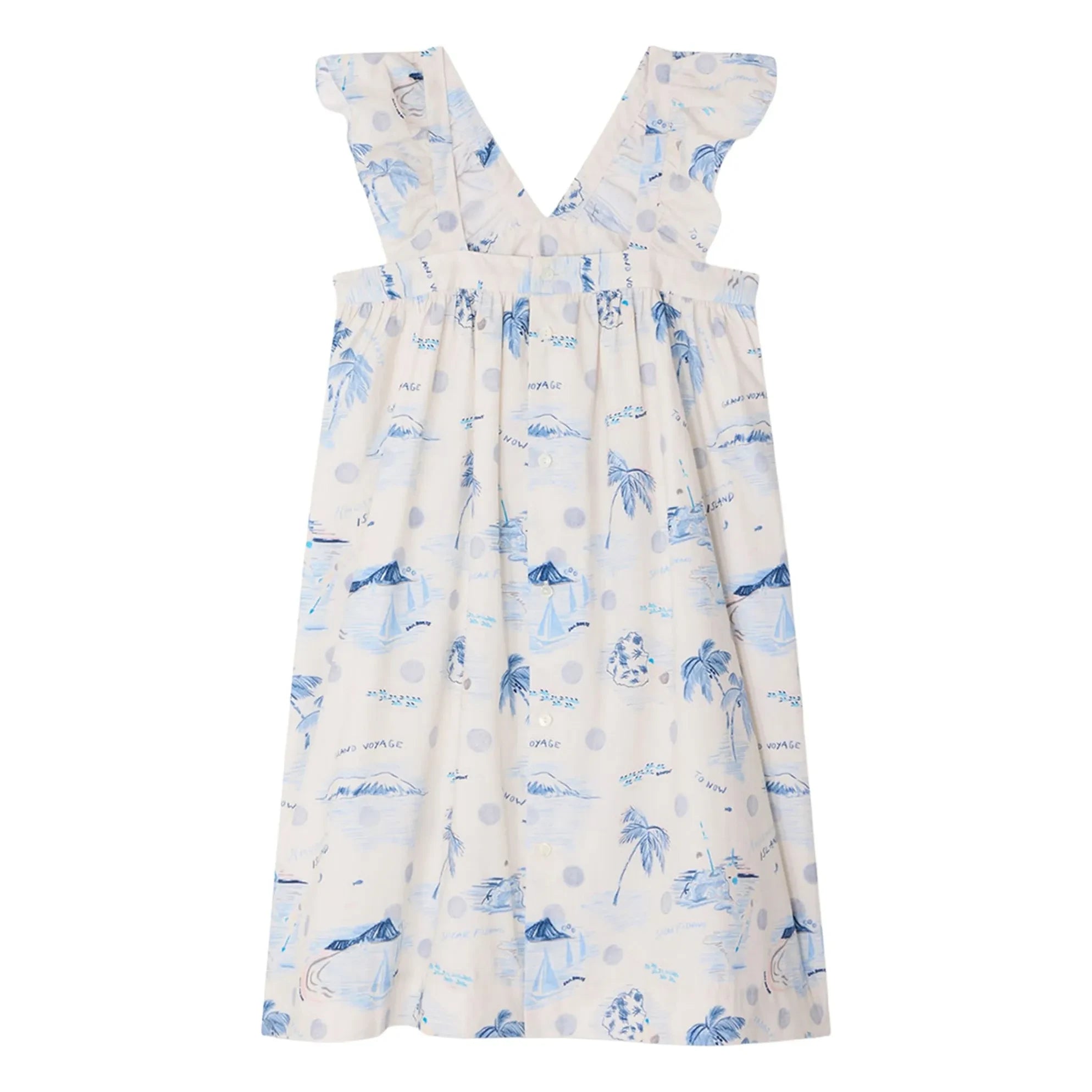 Bonpoint - Vestido Eleana de Algodón Orgánico | Azul Índigo
