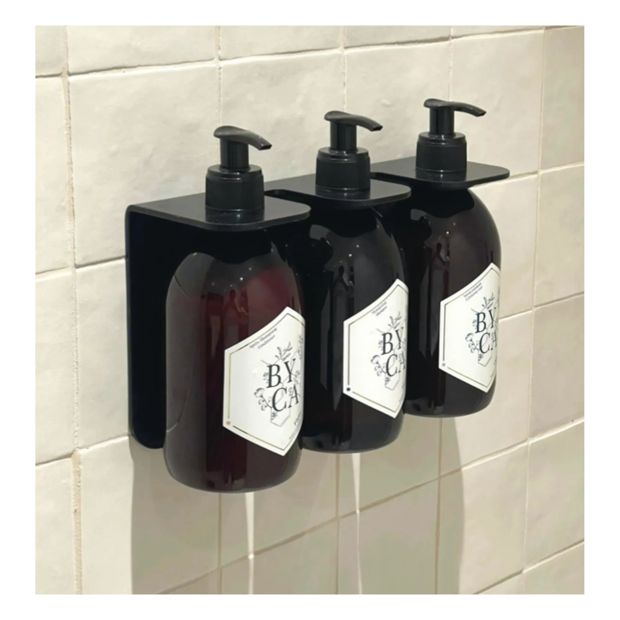 Byca - Colgador de pared triple | Negro