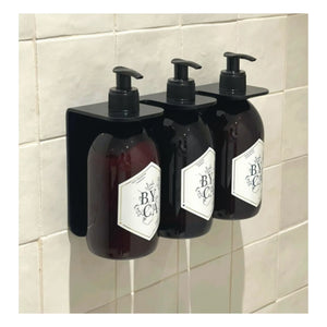 Byca - Colgador de pared triple | Negro