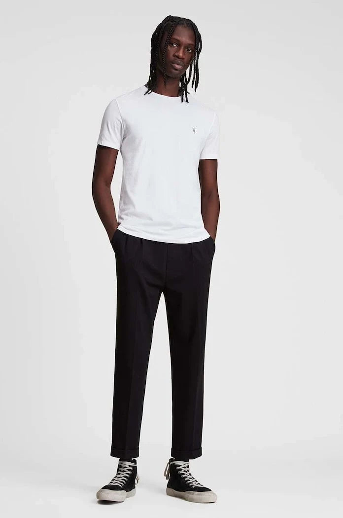 AllSaints - Camiseta Tonic de manga corta con cuello redondo