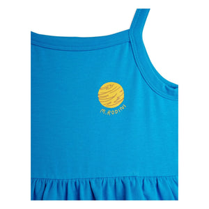 Mini Rodini - Vestido de algodón orgánico Planète | Azul