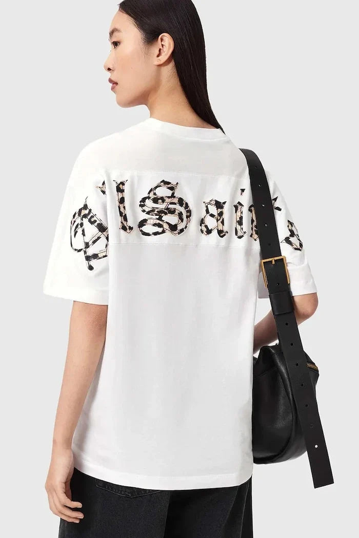 AllSaints camiseta de algodón para mujer FUSE