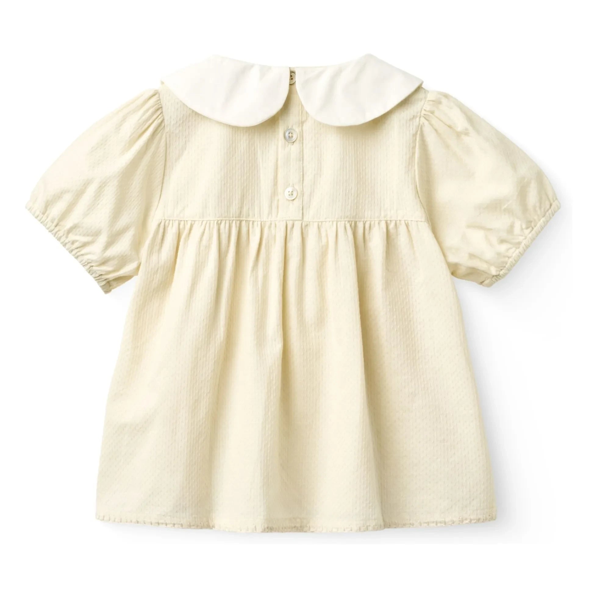 Copenhagen Colors - Blusa con volantes cuello Claudine algodón orgánico | Crema