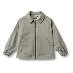 Wheat - Bofo Chaqueta de algodón orgánico a rayas | Gris