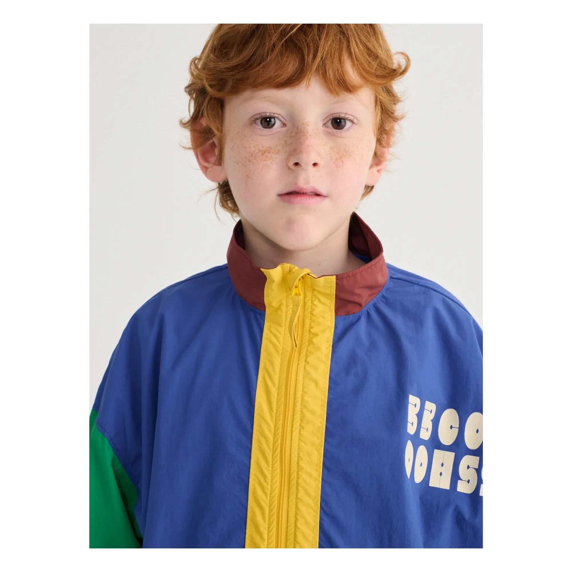 Bobo Choses - Chaqueta de chándal de fibra reciclada con bloques de color | Azul
