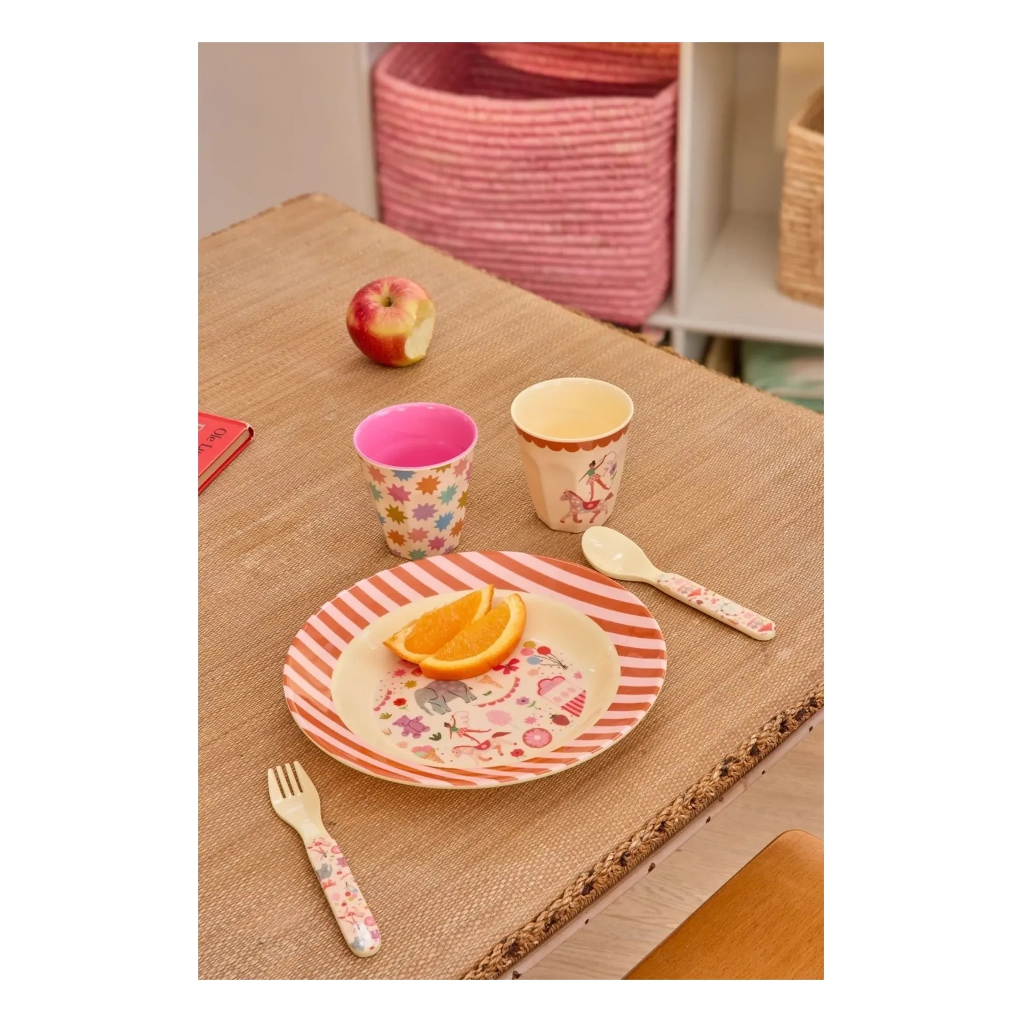 Rice - Plato de sopa de melamina Fun Fair | Rosa