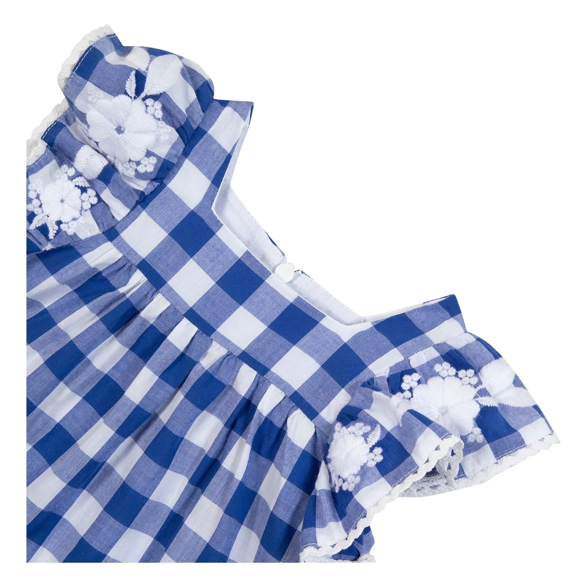 Tartine et Chocolat - Vestido de muselina con volantes | Azul real