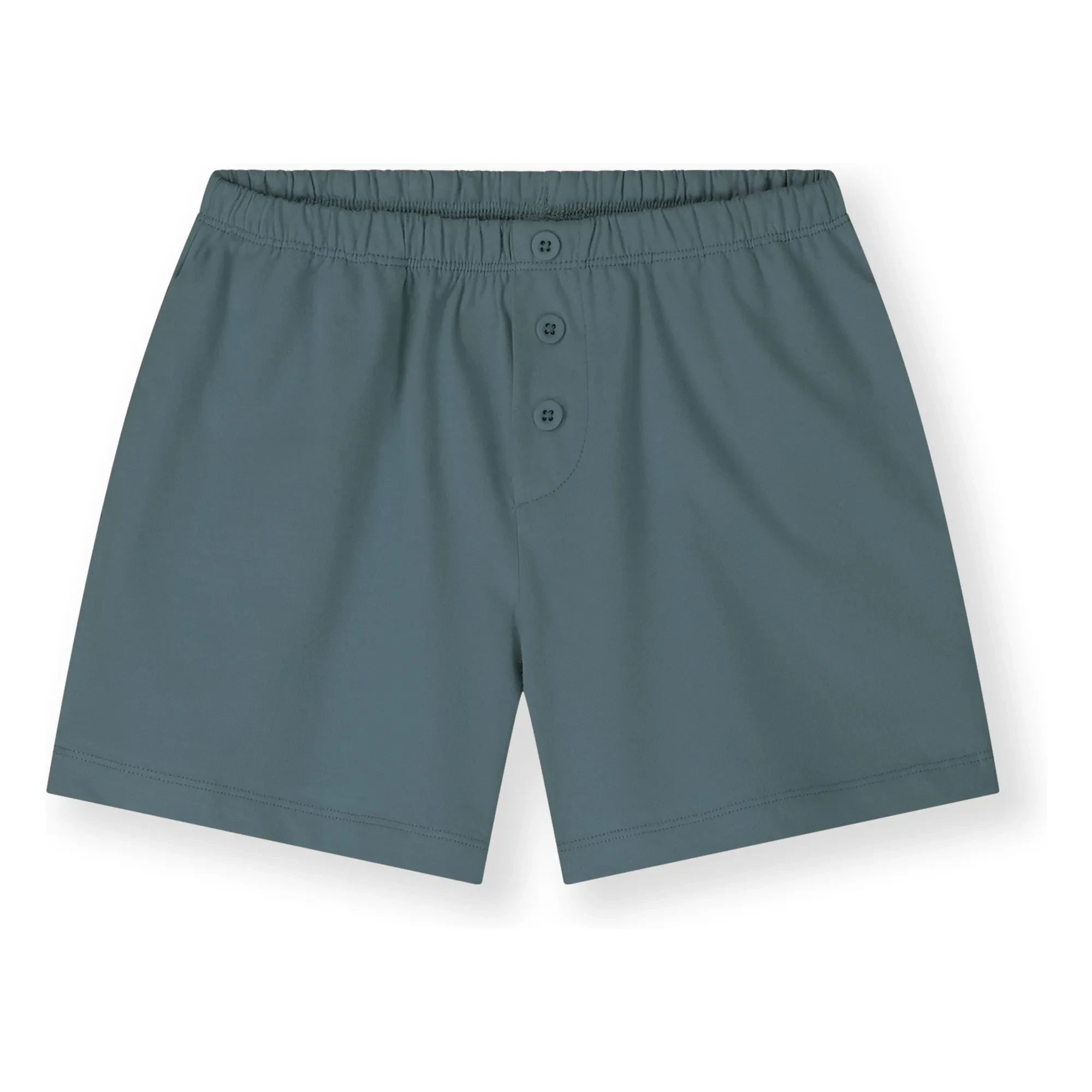 Gray Label - Short con botones de algodón orgánico | Azul pavo real
