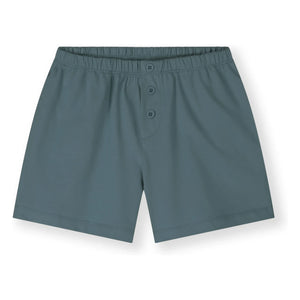 Gray Label - Short con botones de algodón orgánico | Azul pavo real