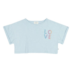 Jenest - Lizzy Love Crop Top de Algodón Orgánico | Azul claro