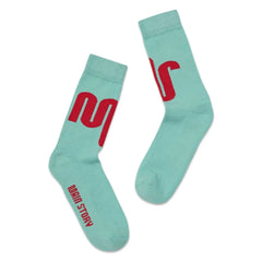 Main Story - Calcetines con logo de algodón orgánico | Azul claro