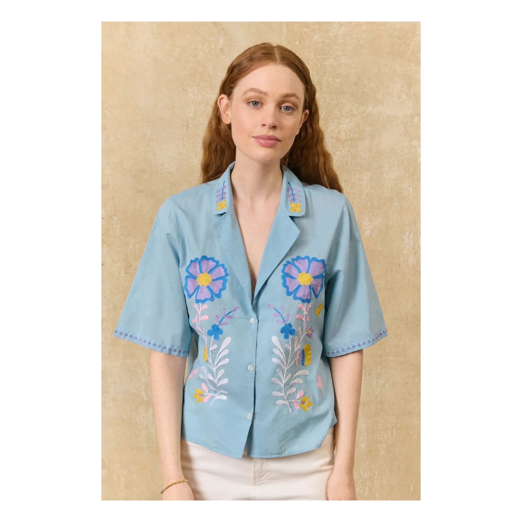 Louise Misha - Camisa Emilius | Azul