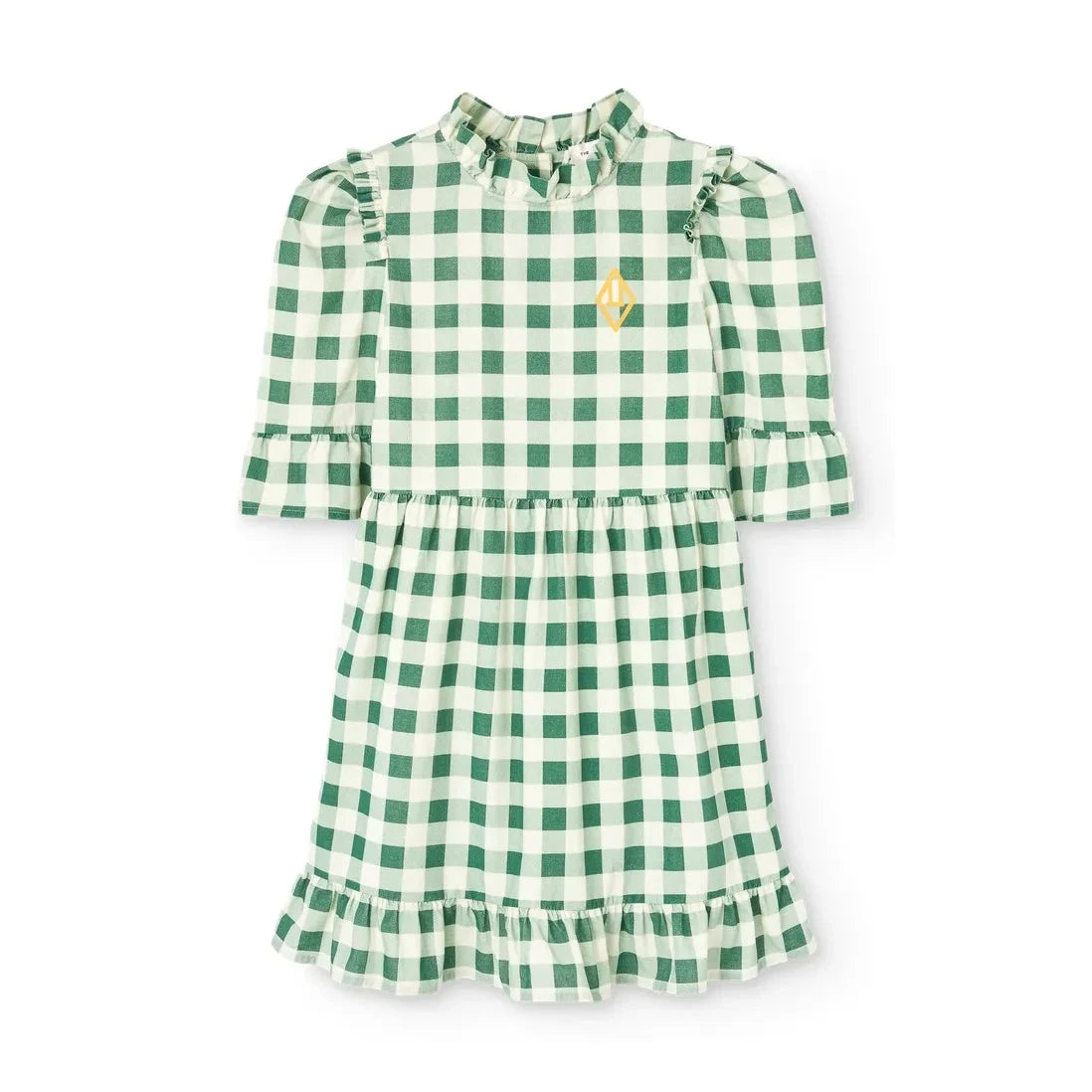 The Animals Observatory - Vestido de Terciopelo Verde con Estampado de Cocodrilos