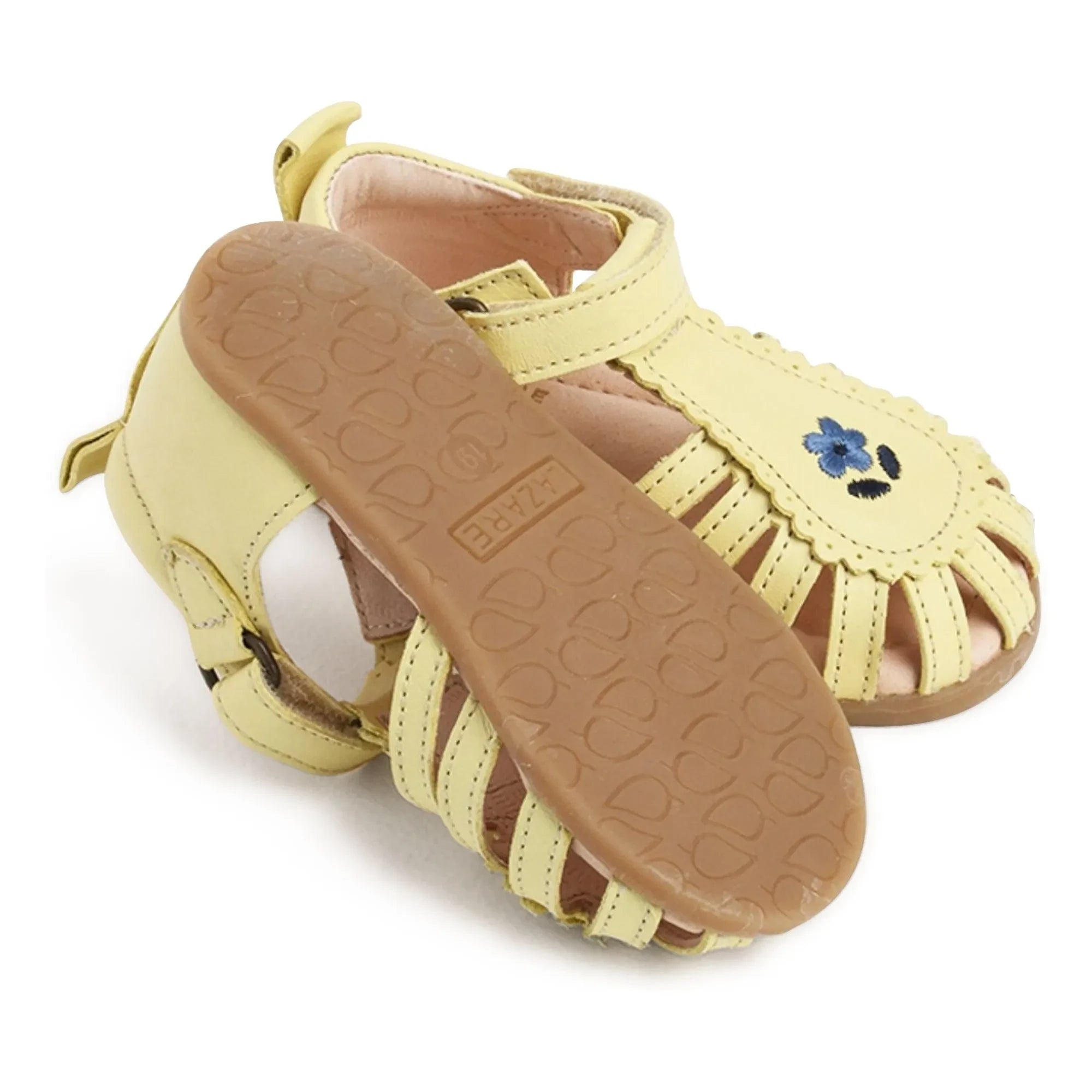Sandalias Lazare - Colette con bordado de flores | Amarillo claro