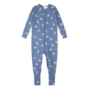 Petit Lem - Pijama convertible Gaviotas Algodón orgánico y Modal | Azul