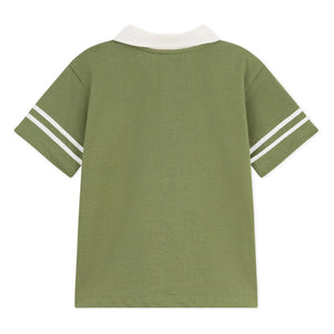 Petit Bateau - Polo liso de cuello clásico | Caqui