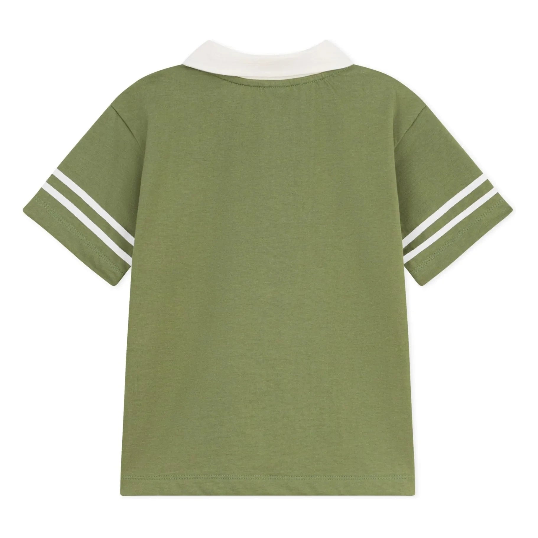 Petit Bateau - Polo liso de cuello clásico | Caqui