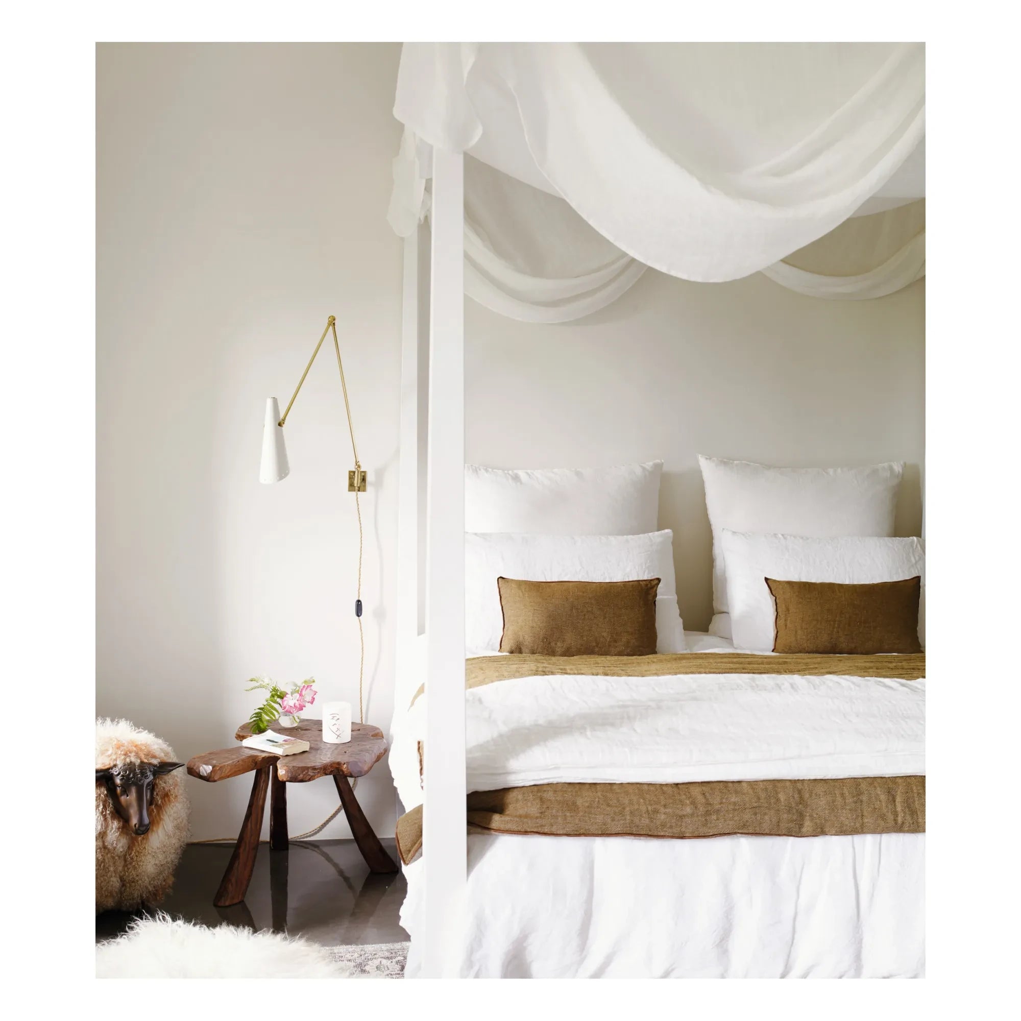 Maison de Vacances - Almohada de lino lavado Vice Versa | Havane/Givré