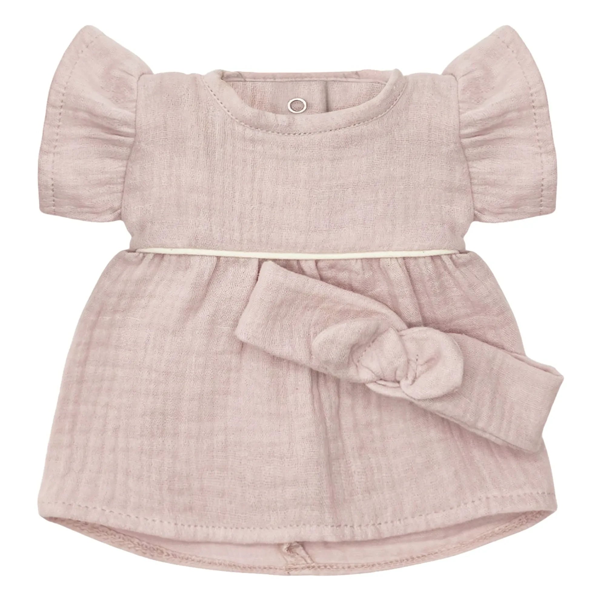 Minikane - Vestidor de muñecas - Vestido Daisy y diadema de gasa de algodón | Rosa