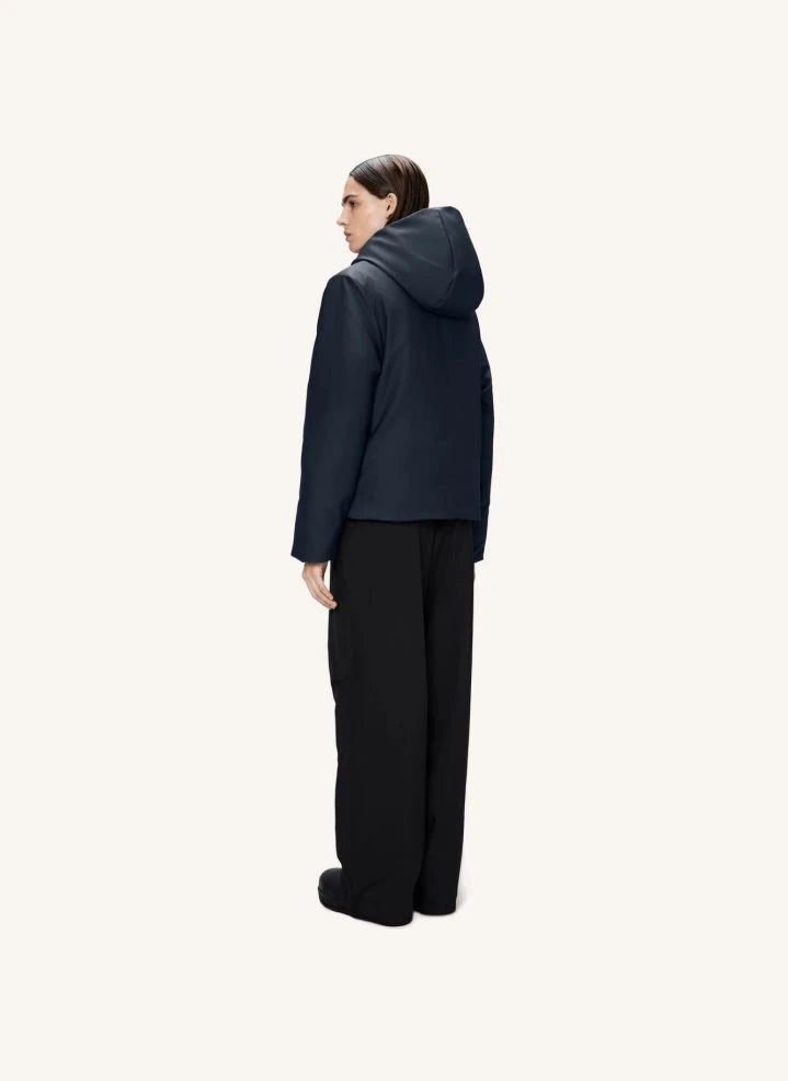 Rains - Nombre Chaqueta Corto Parka W3T3 | Azul Marino