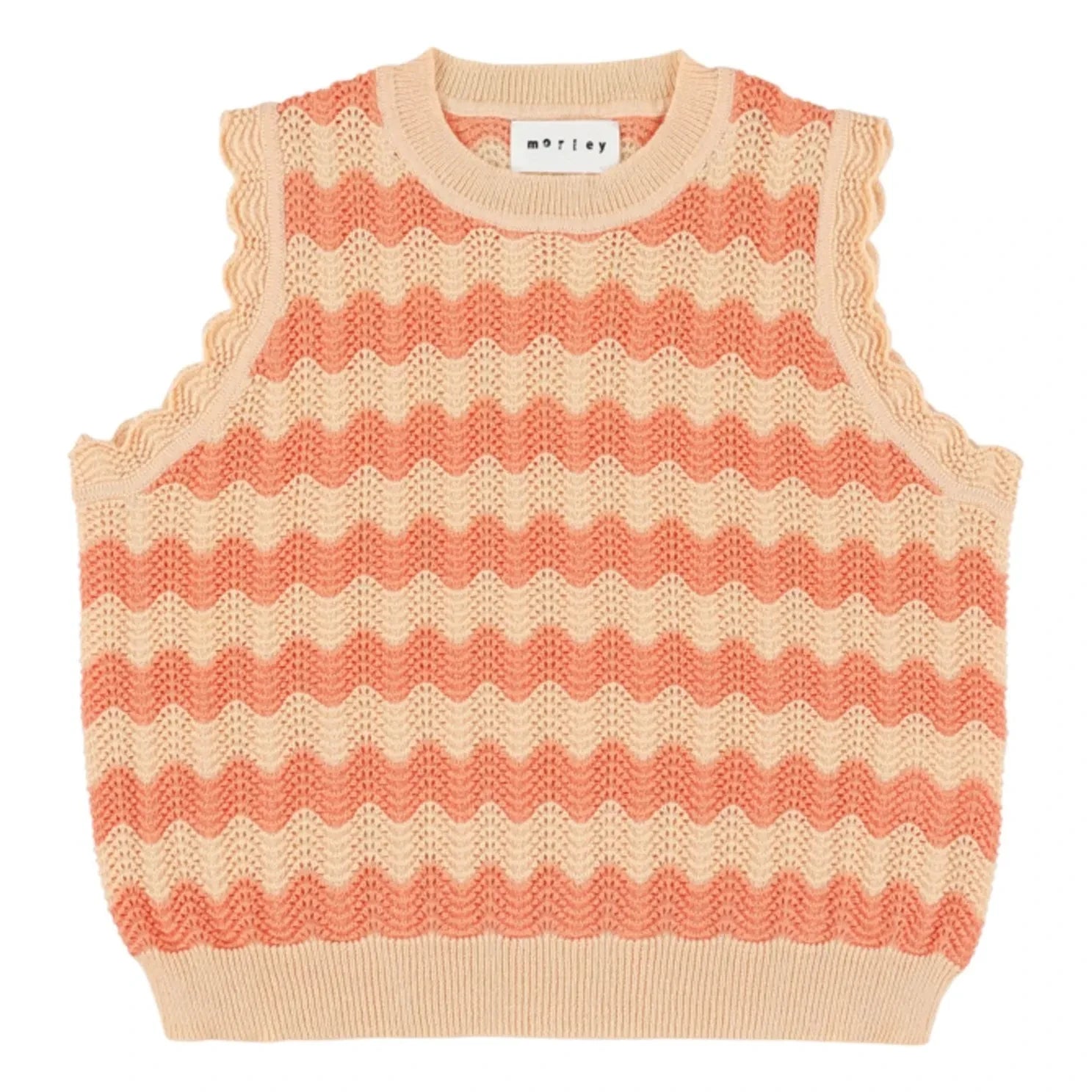 Morley - Xelmo Wave Top de ganchillo | Naranja