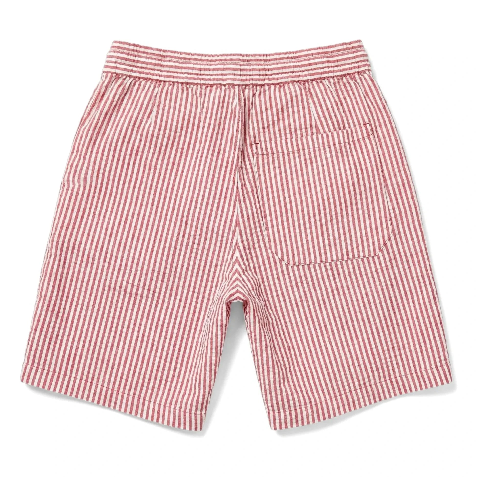 Smallable Niño - Pantalones cortos Tom a rayas | Rojo cereza
