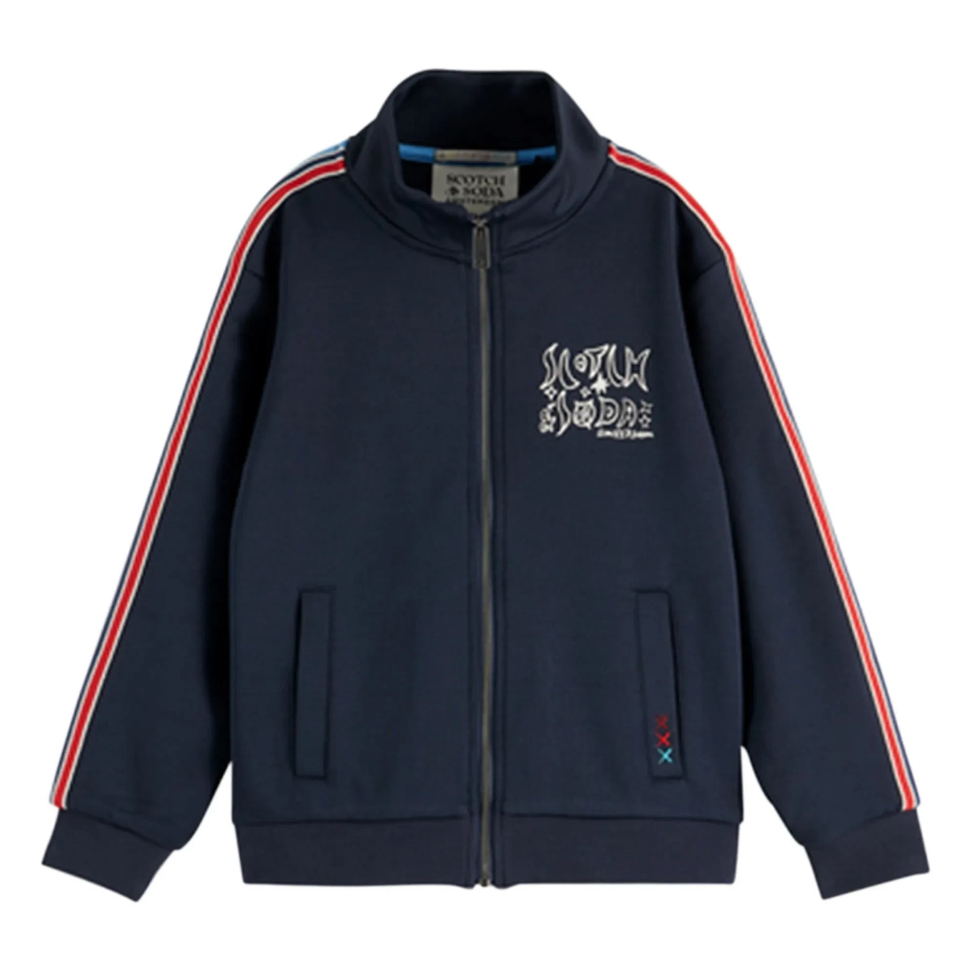 Scotch & Soda - Sudadera de rayas con cremallera | Azul marino