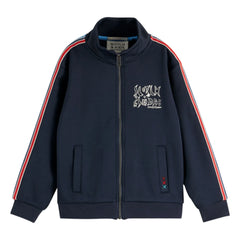 Scotch & Soda - Sudadera de rayas con cremallera | Azul marino