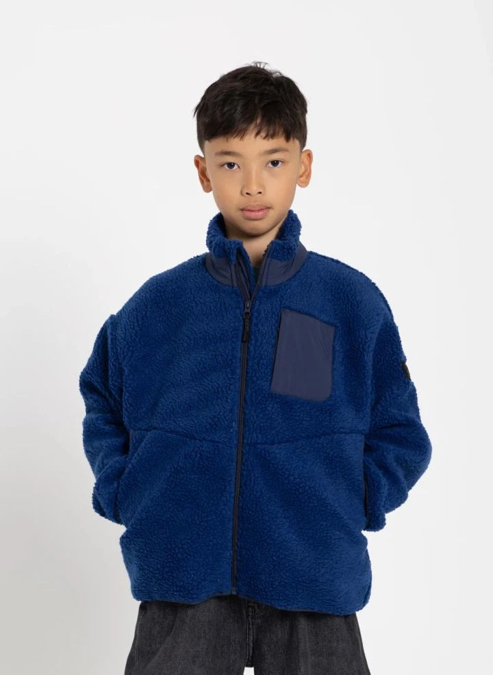 Finger in the nose - Paulo Chaqueta Sherpa de doble material | Royal blue