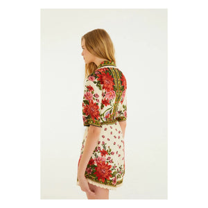 Farm Rio - Wonder Rio Shorts de Lino | Crudo
