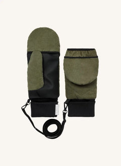 Fudoon - Guantes Convertibles, Verde Khaki | Khaki