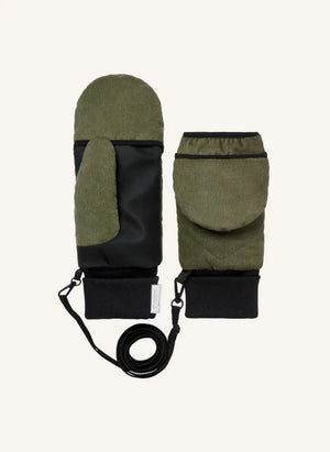 Fudoon - Guantes Convertibles, Verde Khaki | Khaki
