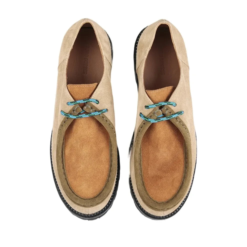 Bobo Choses - Zapatos de cuero Wallabees con bloques de color | Beige