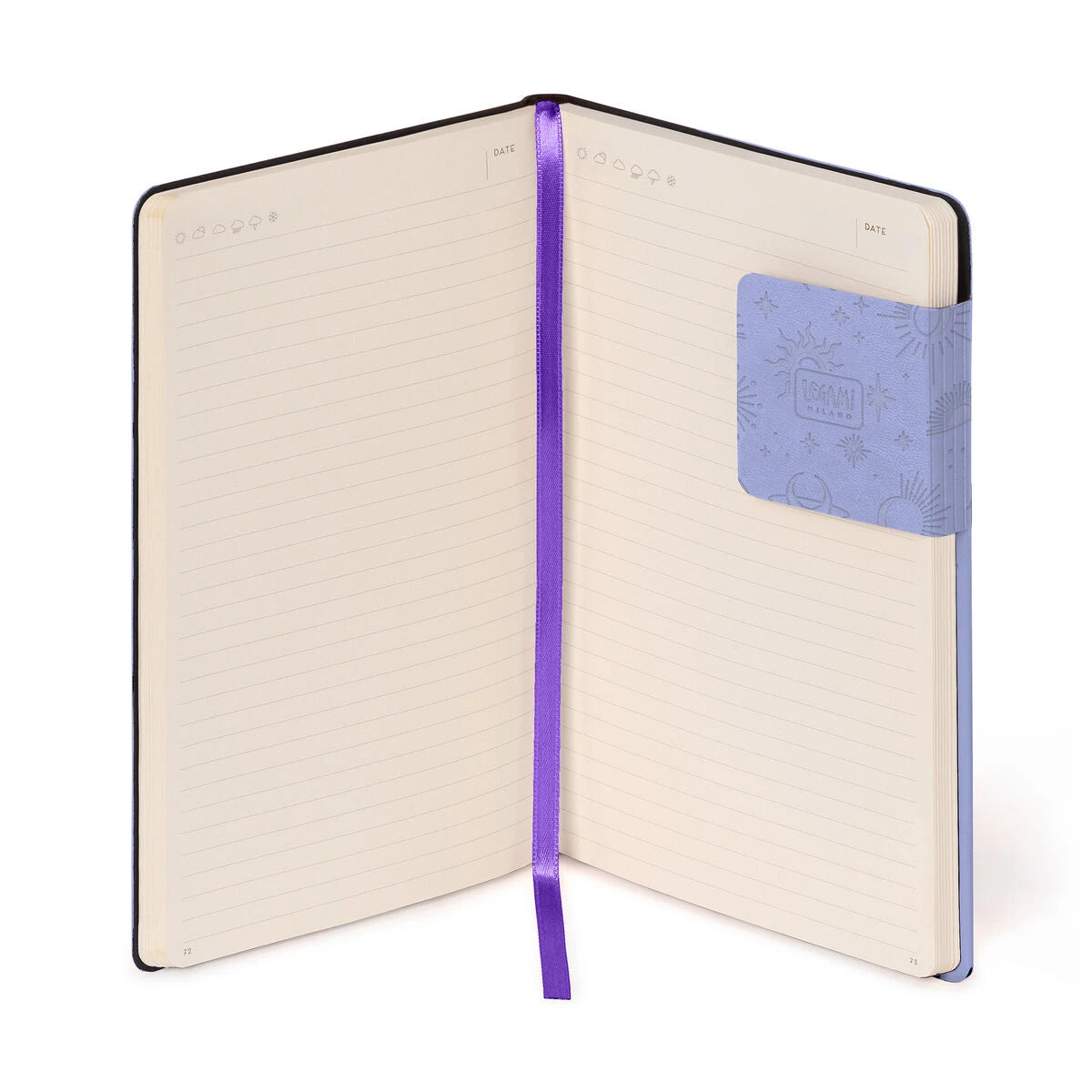 Legami - Cuaderno de líneas con funda suave monocromática - Lila Cósmico - Mi Cuaderno