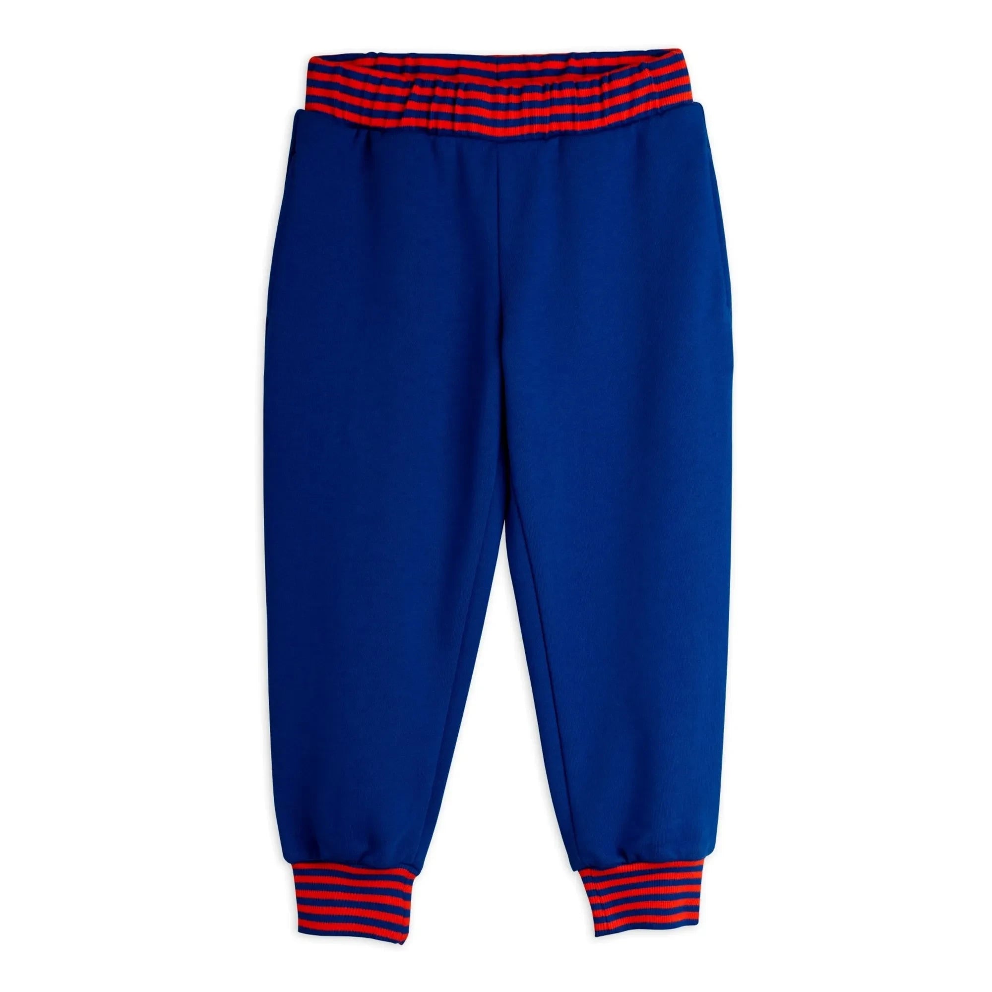Mini Rodini - Jogger de algodón orgánico a rayas | Azul real