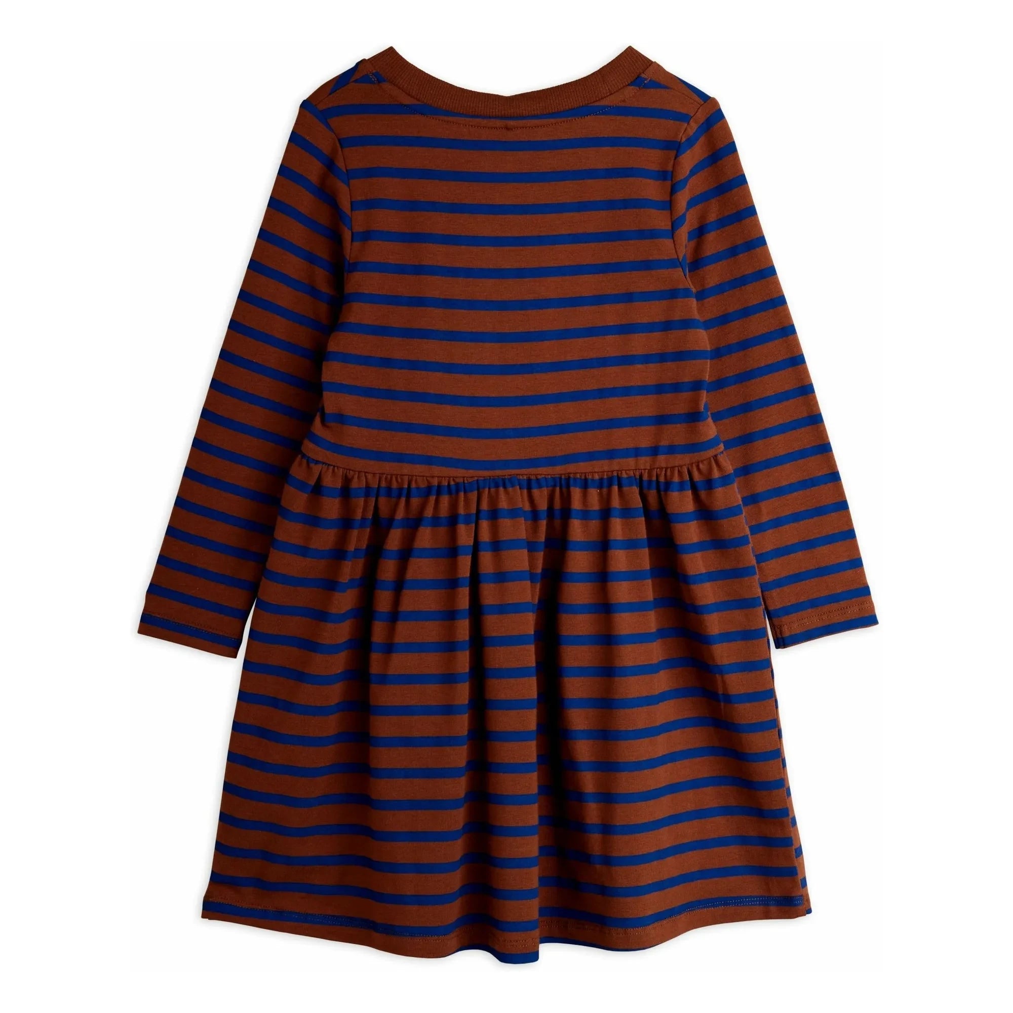 Mini Rodini - Vestido de algodón orgánico con pájaros | Marrón