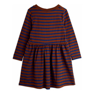 Mini Rodini - Vestido de algodón orgánico con pájaros | Marrón