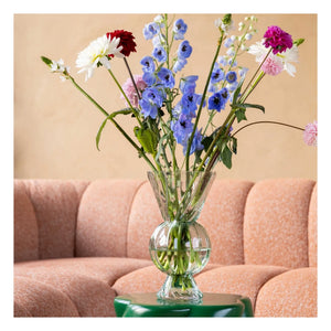 &Klevering - Florero de cristal Rombik | Verde